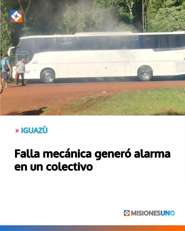 Falla mecánica generó alarma en un colectivo