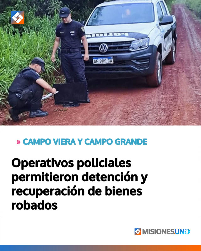 Operativos policiales permitieron detención y recuperación de bienes robados