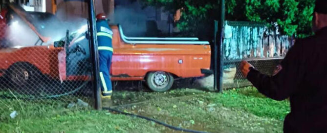 WANDA: Un automóvil se incendió en el barrio Belgrano