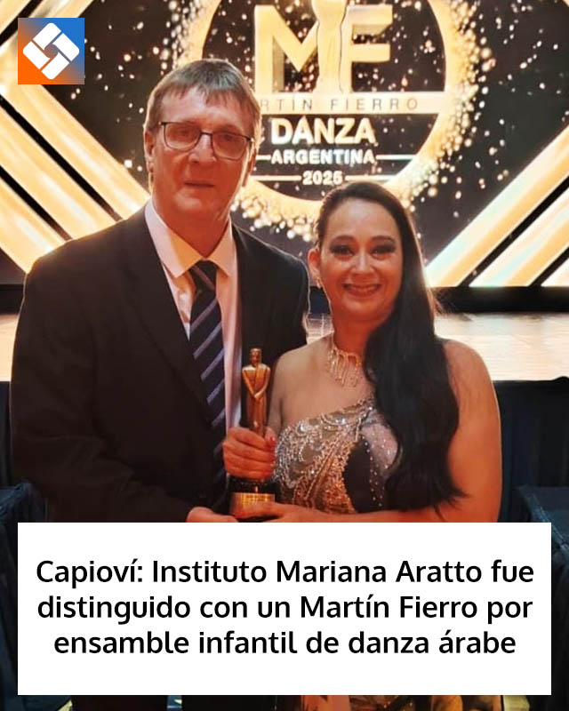 Capioví: Instituto Mariana Aratto fue distinguido con un Martín Fierro por ensamble infantil de danza árabe