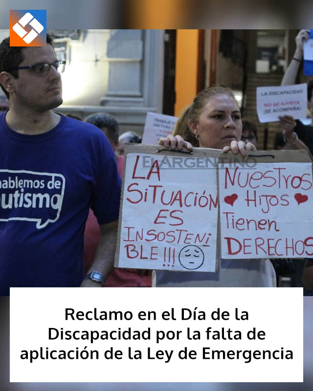 Reclamo en el Día de la Discapacidad por la falta de aplicación de la Ley de Emergencia