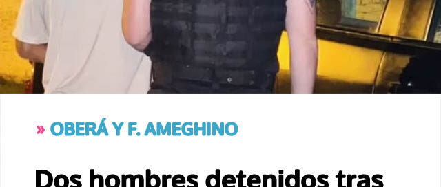 Dos hombres detenidos tras provocar disturbios en la vía pública