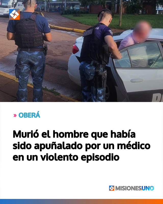 Murió el hombre que había sido apuñalado por un médico en un violento episodio