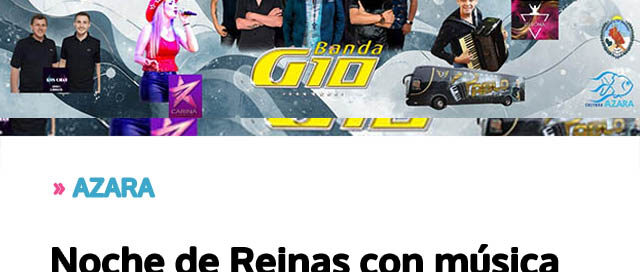 Noche de Reinas con música y elección central