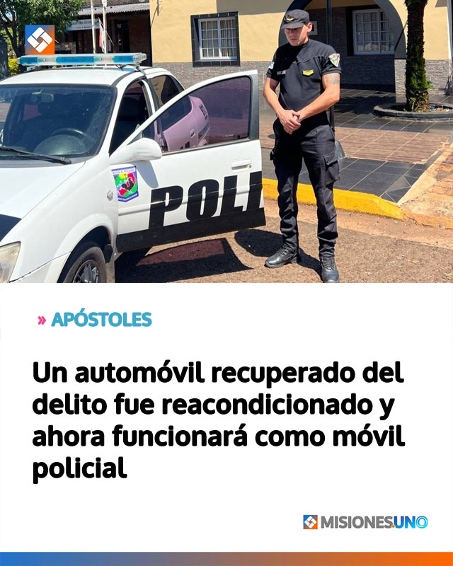 Un automóvil recuperado del delito fue reacondicionado y ahora funcionará como móvil policial