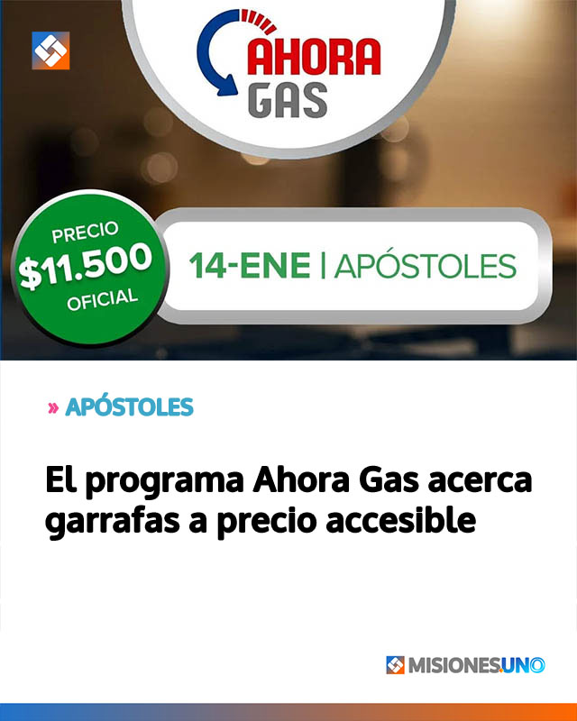El programa Ahora Gas acerca garrafas a precio accesible