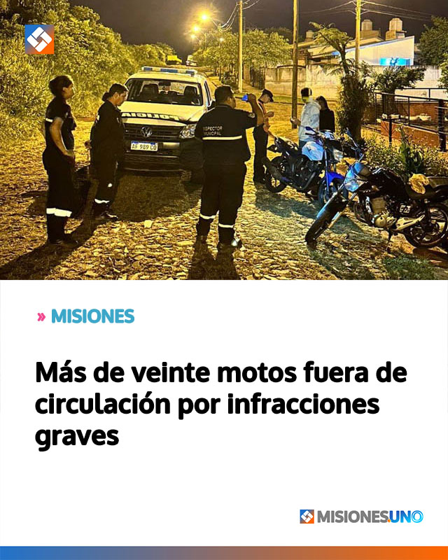 Más de veinte motos fuera de circulación por infracciones graves