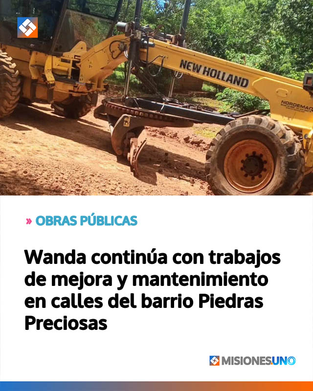 Wanda continúa con trabajos de mejora y mantenimiento en calles del barrio Piedras Preciosas